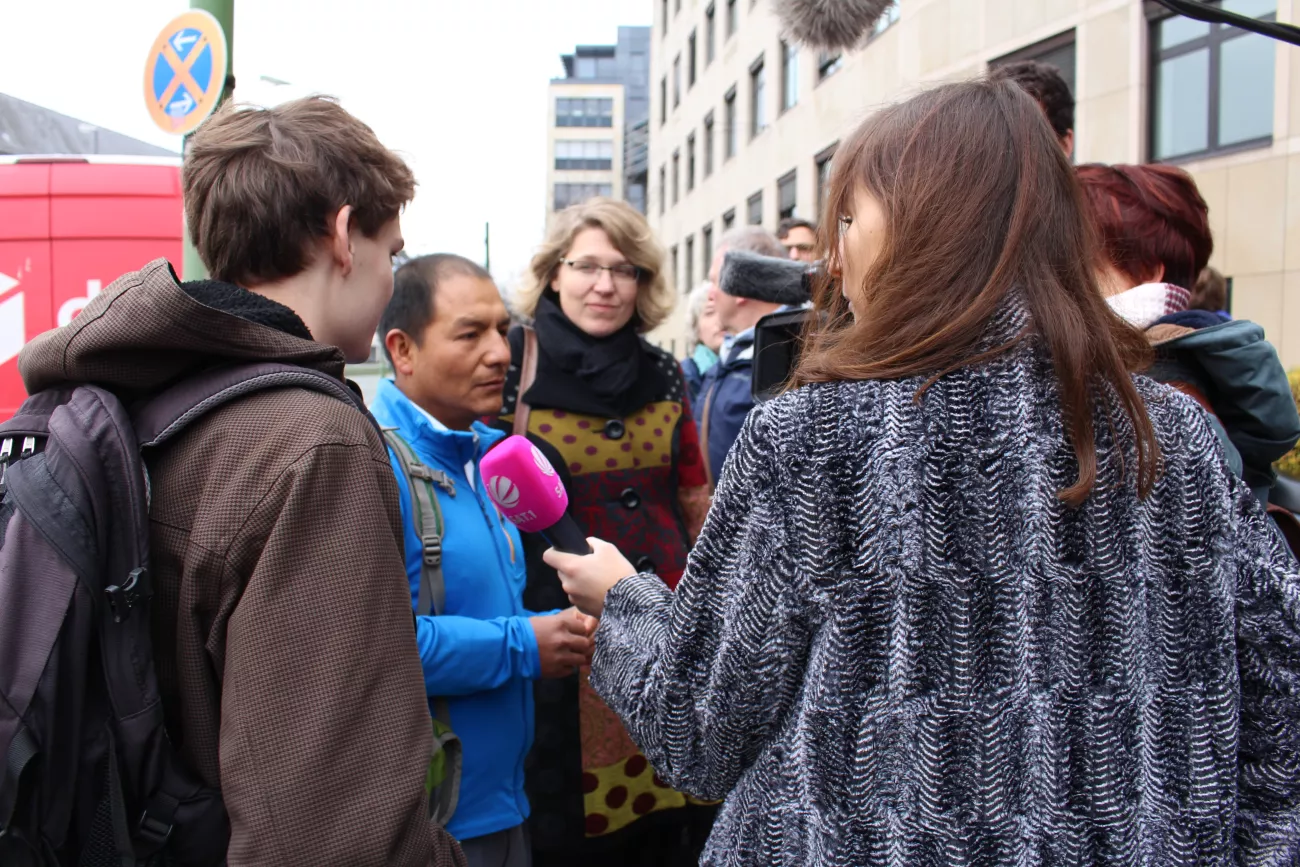 Foto: Saúl Luciano Lliuya und die Medien