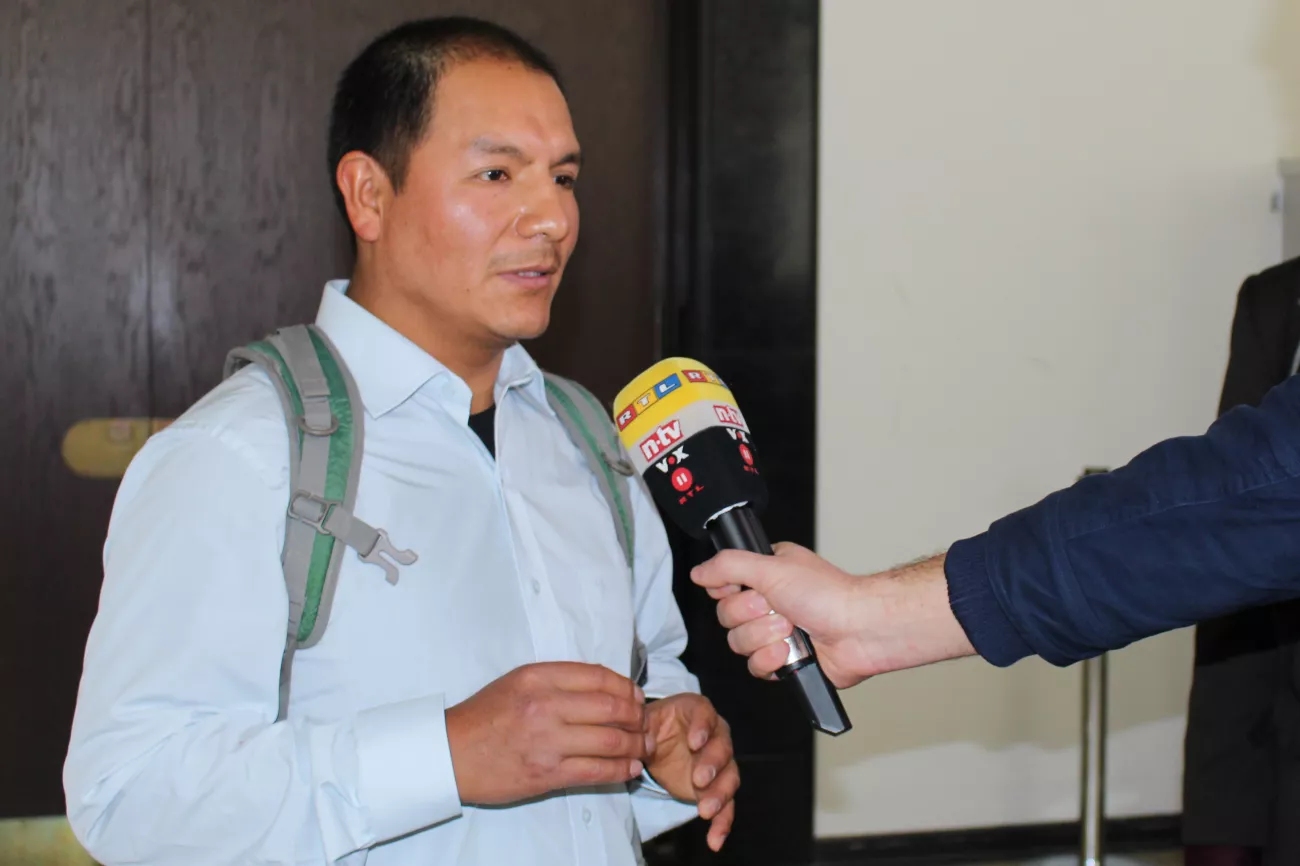 Foto: Saúl Luciano Lliuya im Interview