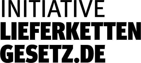 Logo: Initiative Lieferkettengesetz s/w