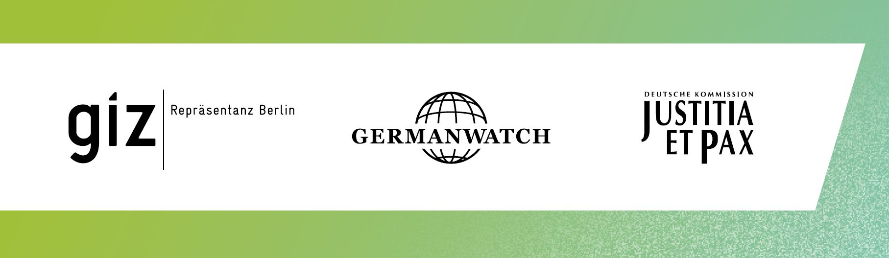 Logoleiste: GIZ, Germanwatch, Justitia et Pax