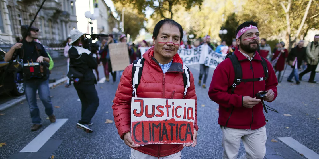 Saúl Luciano Lliuya auf der Klimademonstration im Vorfeld der COP23 in Bonn