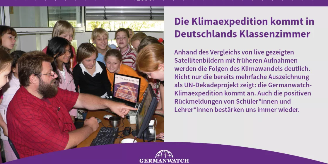2004 - Die Klimaexpedition kommt in Deutschlands Klassenzimmer
