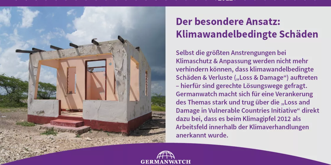 2012 - Der besondere Ansatz: klimawandelbedingte Schäden