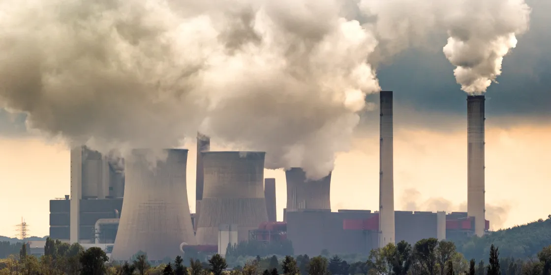 Emissionen eines Braunkohlekraftwerks