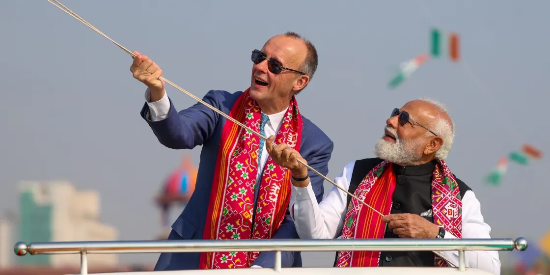 Bundeskanzler Merz und Indiens Prime Minister Modi