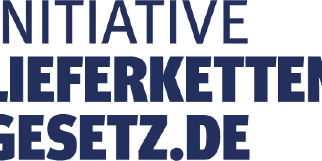 Logo der Initiative Lieferkettengesetz (blau)
