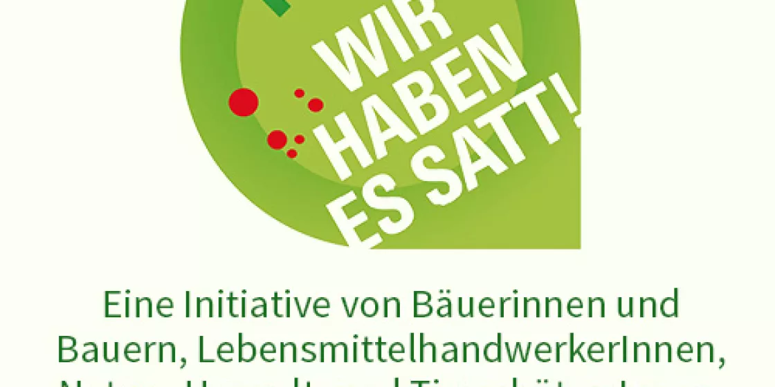 Logo der Initiative "Wir haben es satt!"