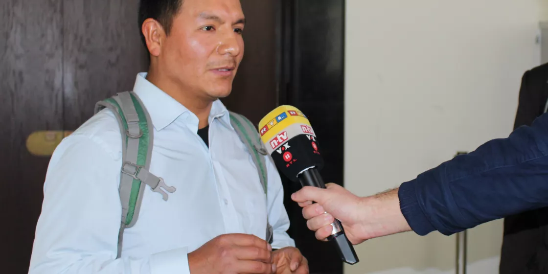  Foto: Saúl Luciano Lliuya im Interview