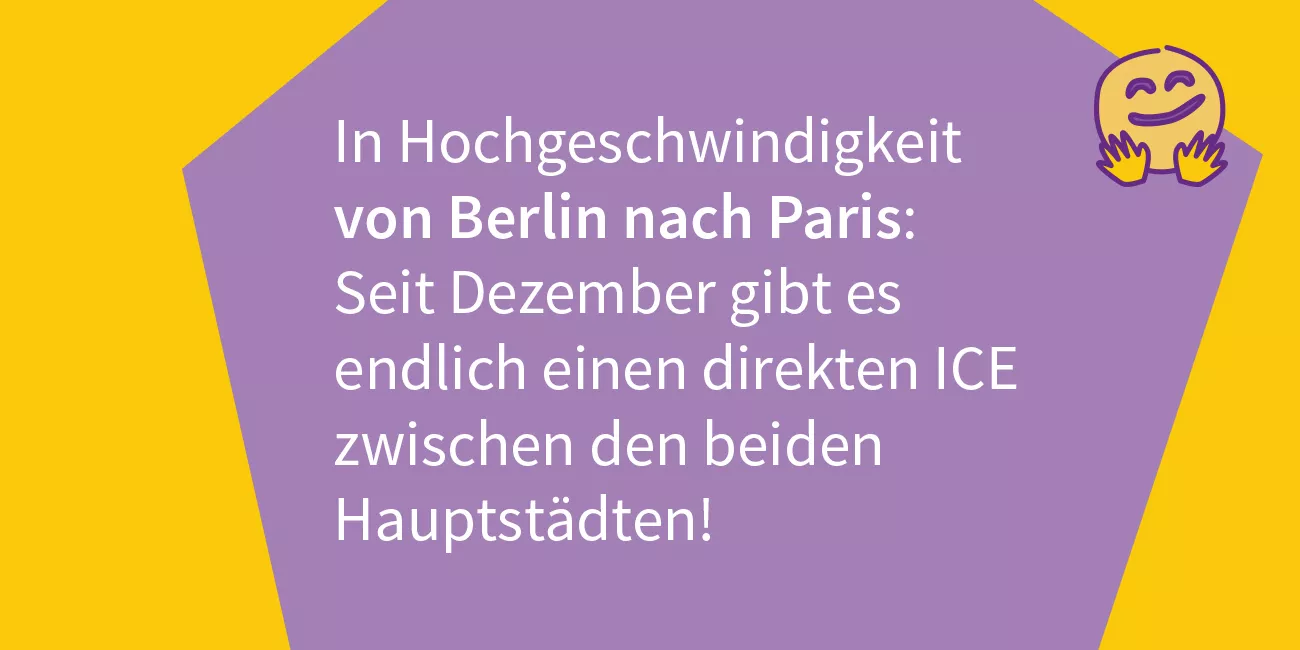 In Hochgeschwindigkeit von Berlin nach Paris: Seit Dezember gibt es endlich einen direkten Schnellzug zwischen den beiden Hauptstädten! (#Monday Motivation)