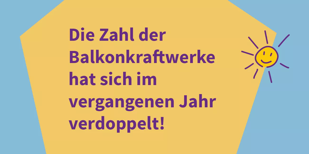 Die Zahl der Balkonkraftwerke hat sich im vergangenen Jahr verdoppelt. (#Monday Motivation)