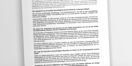 Titelbild Germanwatch Leitbild