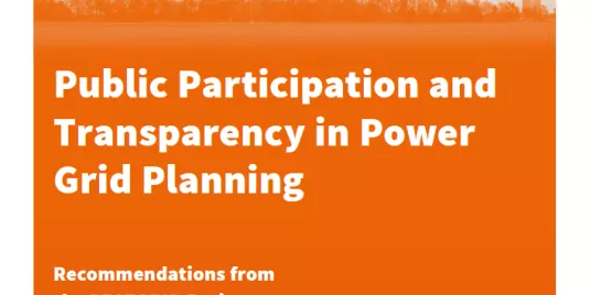 Cover: Public Participation and Transparency in Power Grid Planning. Recommendations from the BESTGRID Project.