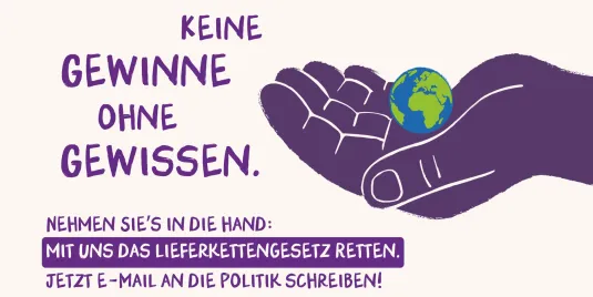 E-Mailaktion zum Lieferkettengesetz