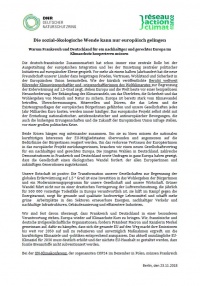 Cover Dt-Franz Erklärung zur Klimapolitik