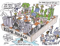 Weitblick-Karikatur: Klimaschach