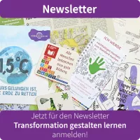 Banner Anmeldung Newsletter "Transformation gestalten lernen"