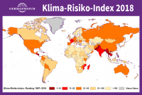 Bild: Klima-Risiko-Index 1997-2016, WELTKARTE