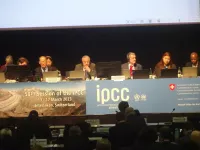 Blick auf das Podium beim IPCC-Treffen