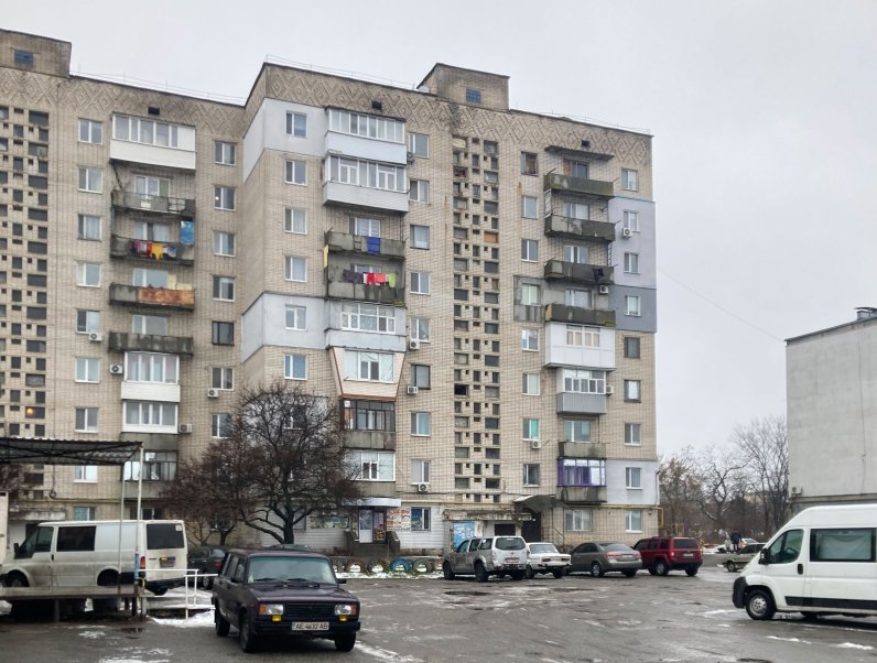 Ein Wohnblock im ukrainischen Pawlohrad