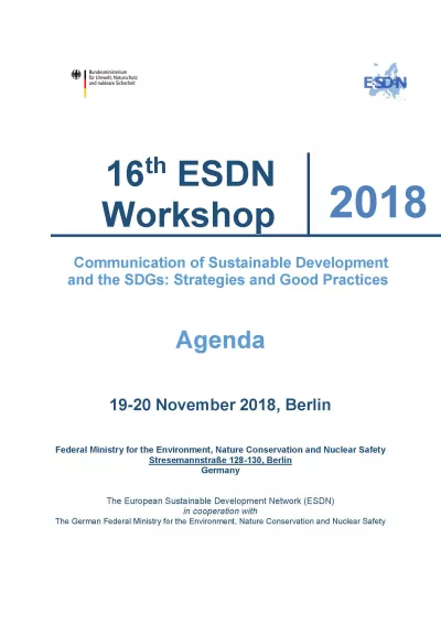 16th ESDN Workshop Agenda