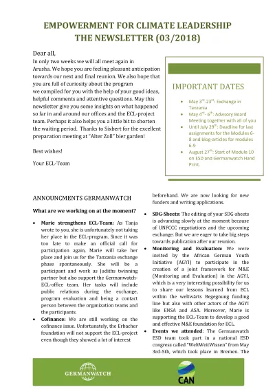 Empowerment for Climate Leadership - Newsleter (03)