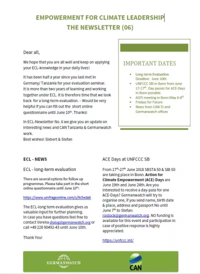 Cover ECL Newsletter 6
