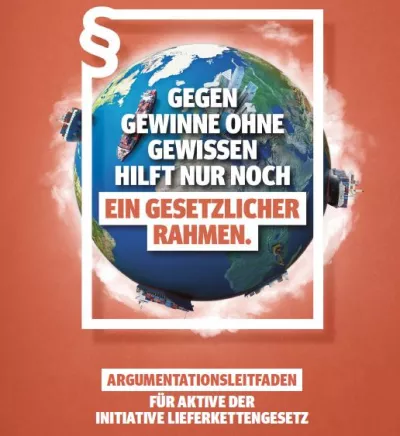 Cover: Argumentationsleitfaden 'Initiative Lieferkettengesetz'