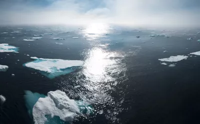 Luftaufnahme Eisberge