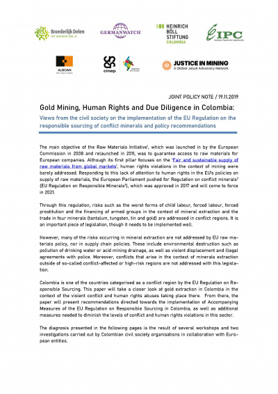 Gold Mining, Human Rights and Due Diligence in Colombia