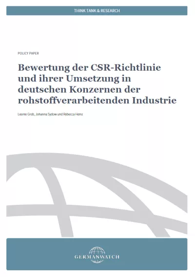 Titelblatt des CSR-Berichts