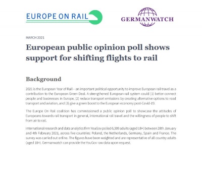 European Public Opinion Poll Flights To Rail