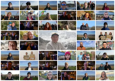 Collage mit Portraits von Unterstützer:innen des Falls RWE