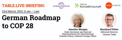 Banner: German Roadmap to COP28