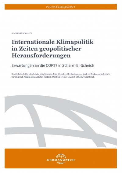 Titelbild der Publikation "Erwartungen an die COP27"