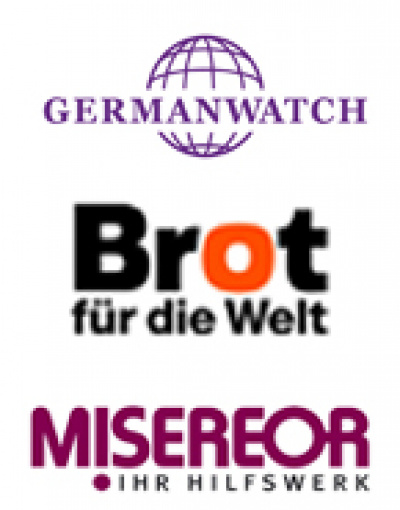 Logos von Germanwatch, Misereor, Brot für die Welt