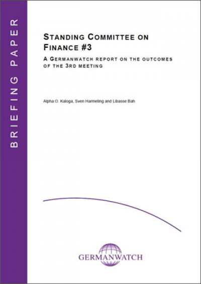 Deckblatt: Standing Committee on Finance #3 