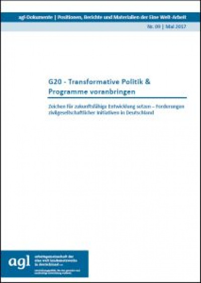 Cover G20-Stellungnahme AGL