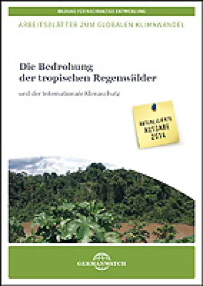 Deckblatt: Die Bedrohung der tropischen Regenwälder und der internationale Klimaschutz