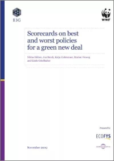 Cover: Scorecards on best and worst policies for a Green New Deal