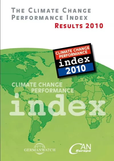 Deckblatt: The Climate Change Performance Index 2010