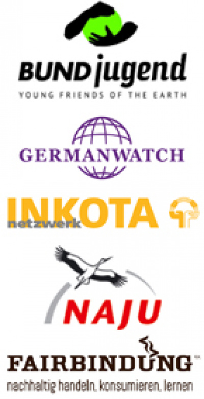 Logos GW Inkota BUNDjugend Fairbindung NAJU