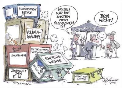 Karikatur Weitblick zur Bundestagswahl
