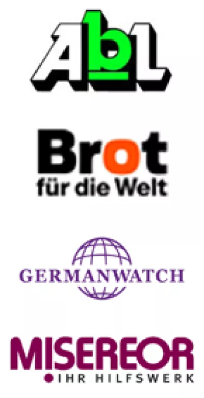 Logos ABL, BROT, Germanwatch, MISEREOR