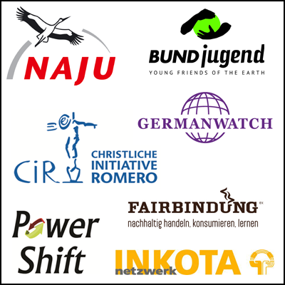 Logos Organisationen zum Erdüberlastungstag 2015, Berlin