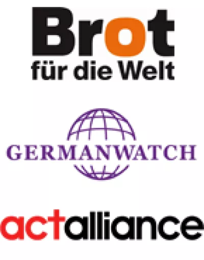 Logos Brot für die Welt, Germanwatch, act alliance