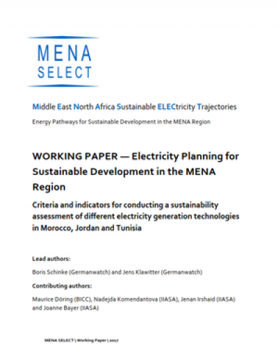Cover: Electricity Planning for Sustainable Development in the MENA Region