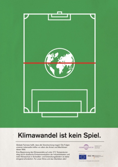Bild: Poster "Klimawandel ist kein Spiel"