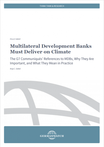 Cover Page Multilateral Development Banks Must Deliver on Climate