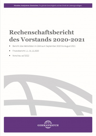 Titelbild des Rechenschaftsberichts 2020-2021