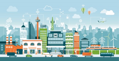 Illustration einer Smart City